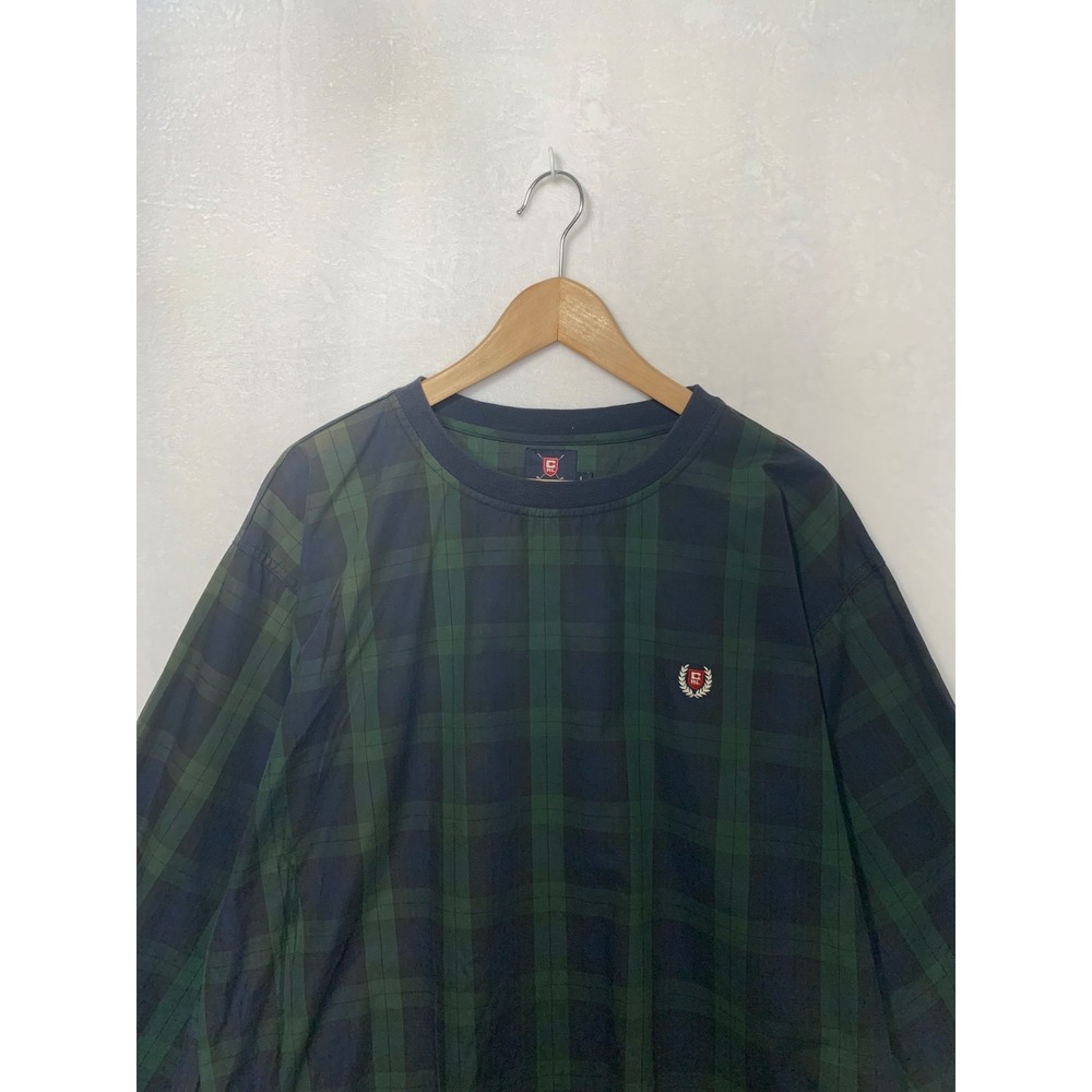 Vtg. Chaps Ralph Lauren Golf Plaid Pullover Windbreaker Men's Large pockets